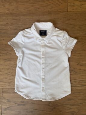 BYLT Basics Kids' White Executive Short-Sleeve Shirt 4-5y